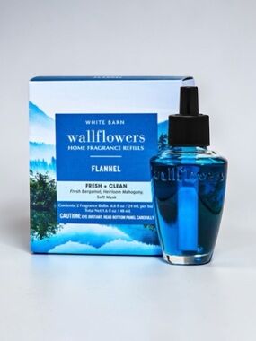 Bath & Body Works Wallflowers Refill Flannel Fall Winter Refills 2 Pack NWT